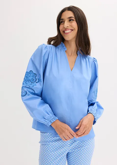 Bomullstunika med hullbroderi, bonprix