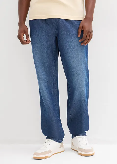 Classic Fit pull on-jeans i lett denim (2-pack), bonprix