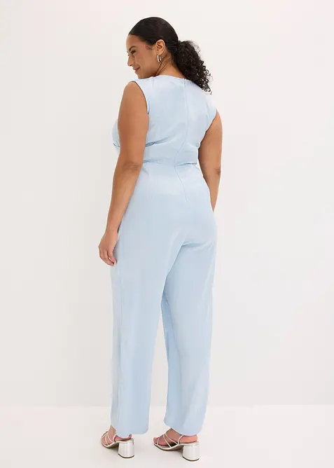 Jumpsuit i sateng med glans, bonprix