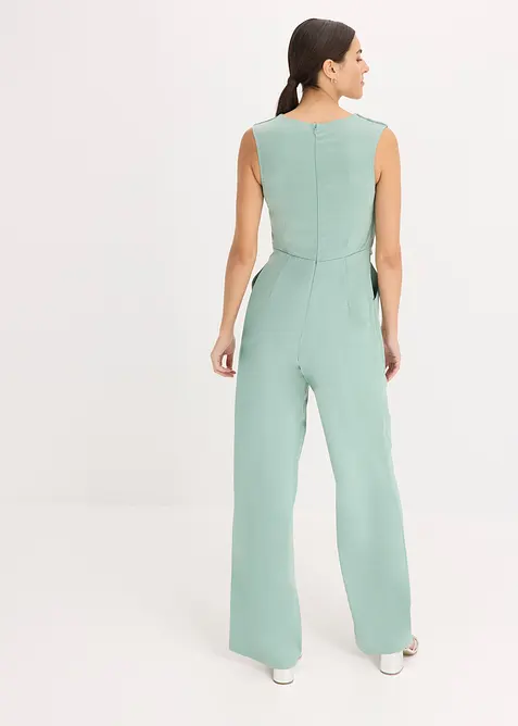 Jumpsuit i sateng med glans, bonprix