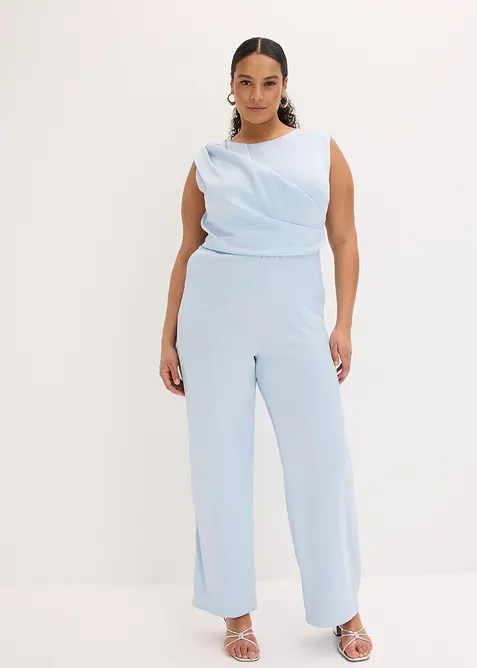 Jumpsuit i sateng med glans, bonprix