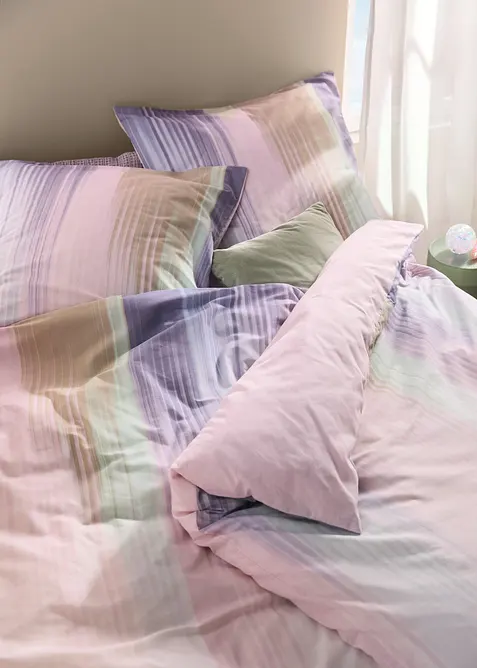 Vendbart sengesett i bomullsmiks, bonprix