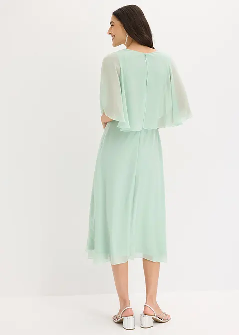 Chiffonkjole med strasspynt, bonprix