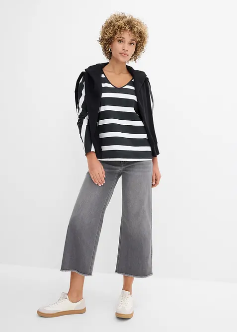 Langermet topp i 100% &oslash;kologisk bomull, bonprix