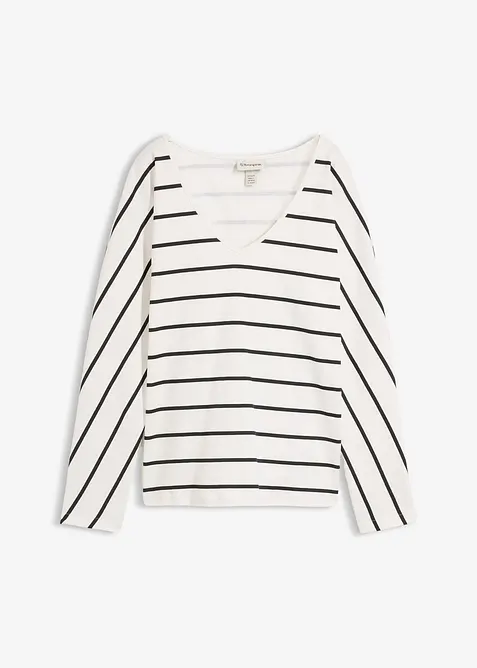 Langermet topp i 100% &oslash;kologisk bomull, bonprix