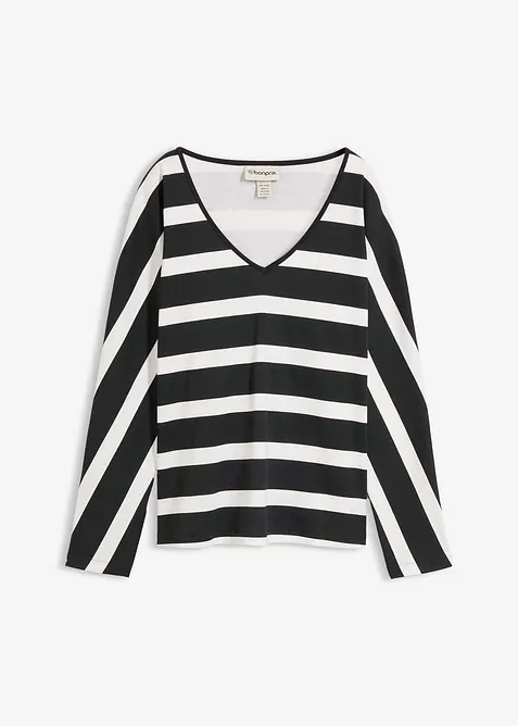 Langermet topp i 100% &oslash;kologisk bomull, bonprix