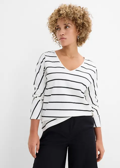 Langermet topp i 100% &oslash;kologisk bomull, bonprix