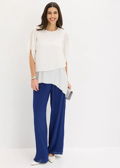 Bluse i lag p&aring; lag-stil med snipper i falden, bonprix