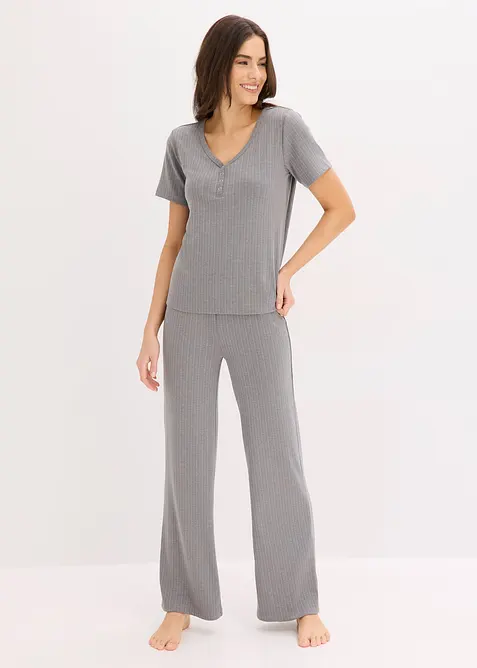 Kosedress i ribbet materiale med viskose, bonprix