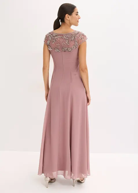 Selskapskjole med blondebesetning, bonprix