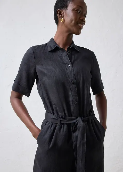 Jumpsuit i 100% lin, bonprix