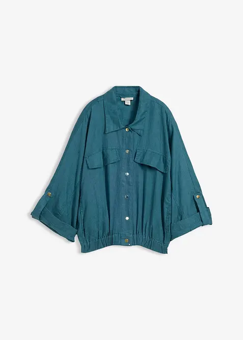 Bomberjakke i 100% lin, bonprix