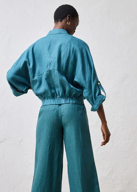 Bomberjakke i 100% lin, bonprix