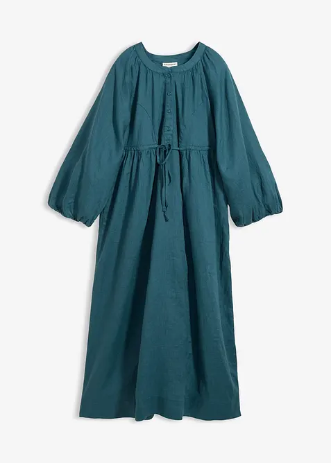 Maxikjole i 100% lin, bonprix