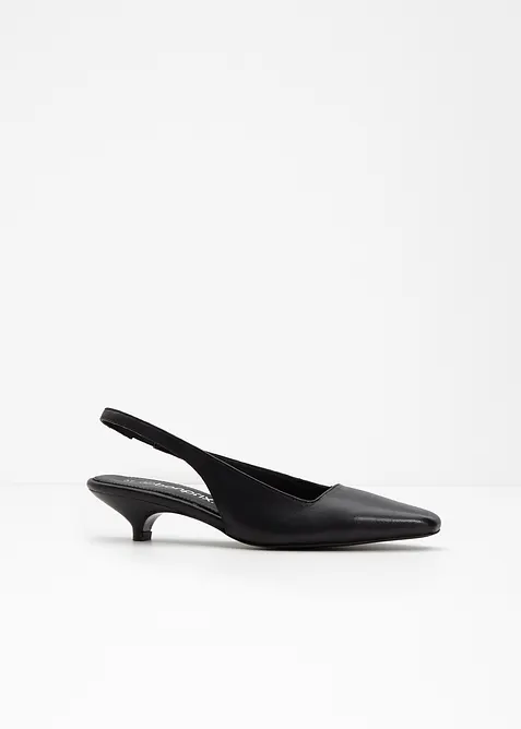 Slingbacks i skinn, bonprix