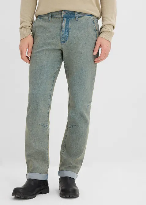 Relaxed fit-jeans i lett denim med stretchlinning, Straight, bonprix