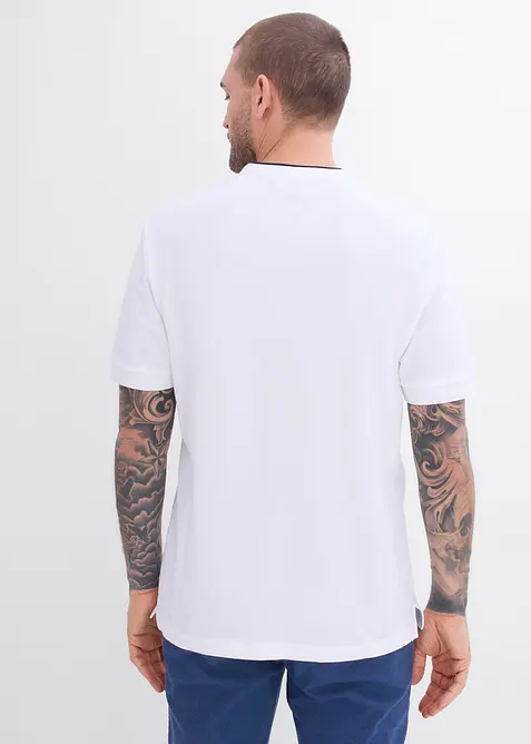 Bestefartr&oslash;ye i pik&eacute; av 100% &oslash;kologisk bomull med st&aring;krage, bonprix