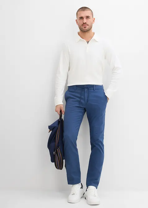 Regular fit-chinos med regulerbar linning, Straight, bonprix