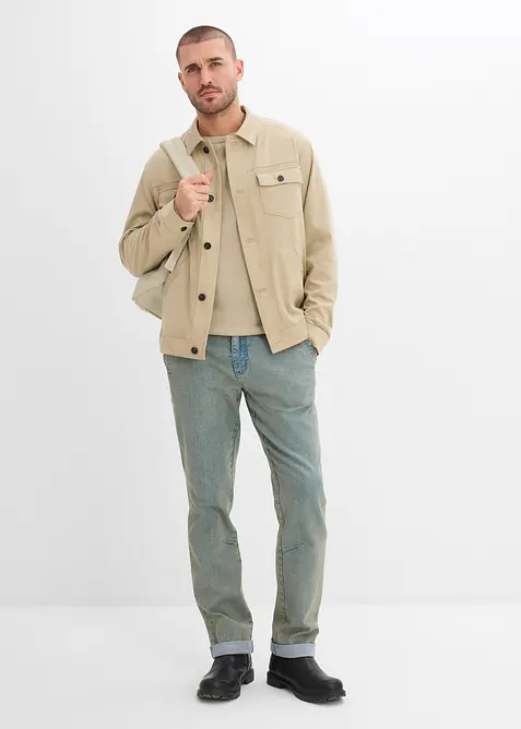 Jakke i imitert, semsket skinn, bonprix