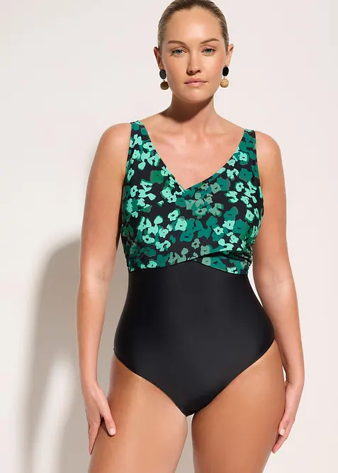 Shape-badedrakt i omslagslook, middels formende, bonprix