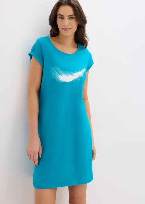 Kort nattkjole i 100% &oslash;kologisk bomull, bonprix