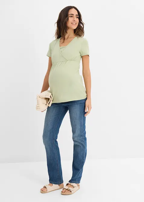 2-i-1-mammajeans, Straight, for svangerskapet og tiden etterp&aring;, bonprix