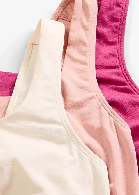 BH-topp med &oslash;kologisk bomull (3-pack), bonprix