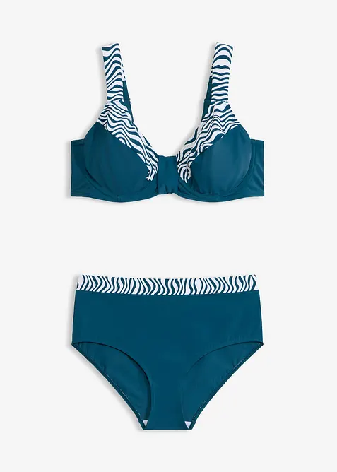 Minimizer-bikini med vatterte skulderb&aring;nd (2-delt sett), bonprix