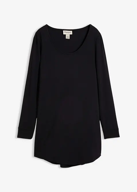 Langermet, lang topp i viskose, bonprix