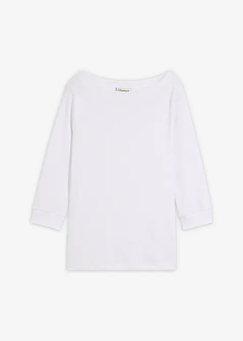 Langermet topp i 100% &oslash;kologisk bomull, bonprix