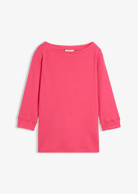 Langermet topp i 100% &oslash;kologisk bomull, bonprix