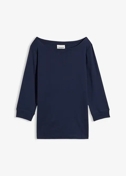 Langermet topp i 100% &oslash;kologisk bomull, bonprix