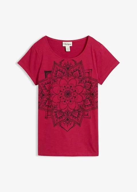 Topp i flammegarn, kort arm, bonprix