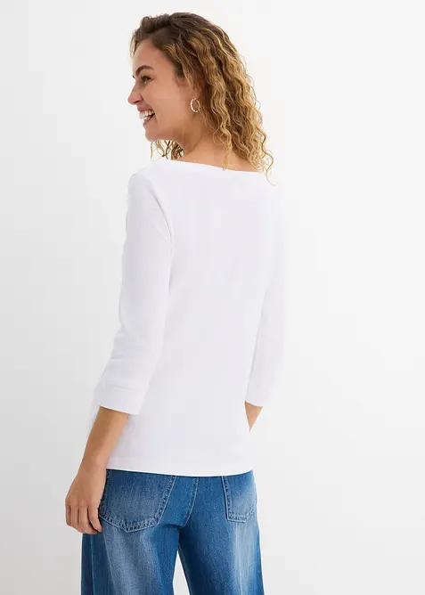 Langermet topp i 100% &oslash;kologisk bomull, bonprix