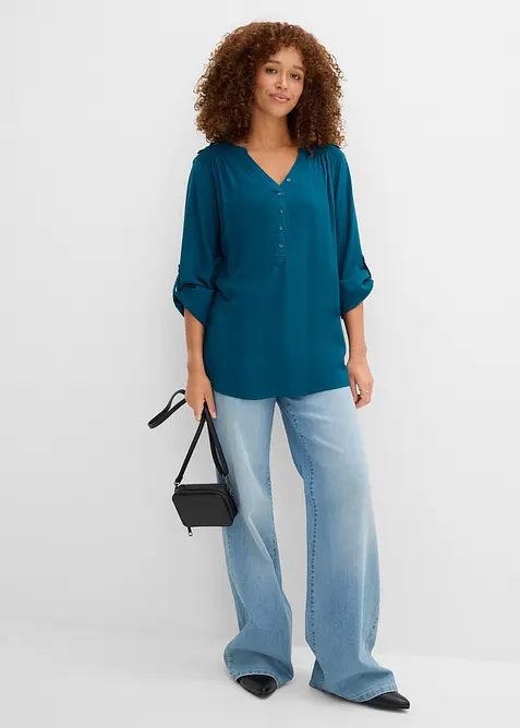 Blusetunika i myk viskose, bonprix