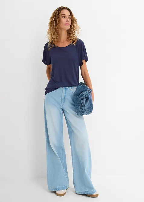 Topp i flammegarn med vingeermer, bonprix