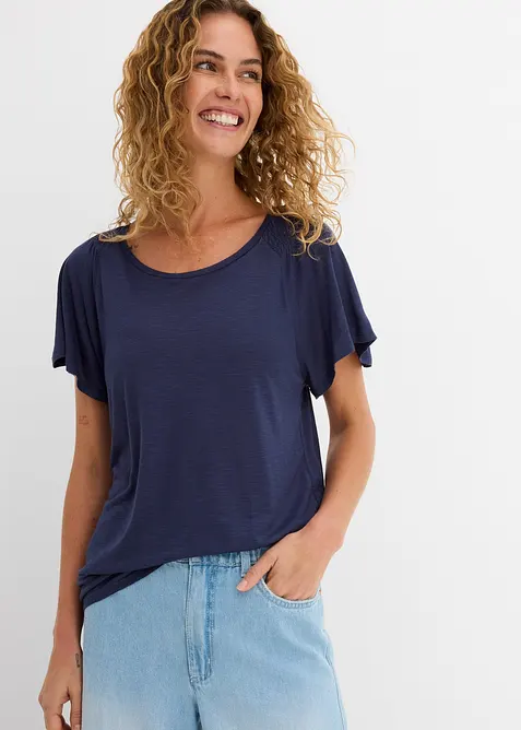 Topp i flammegarn med vingeermer, bonprix