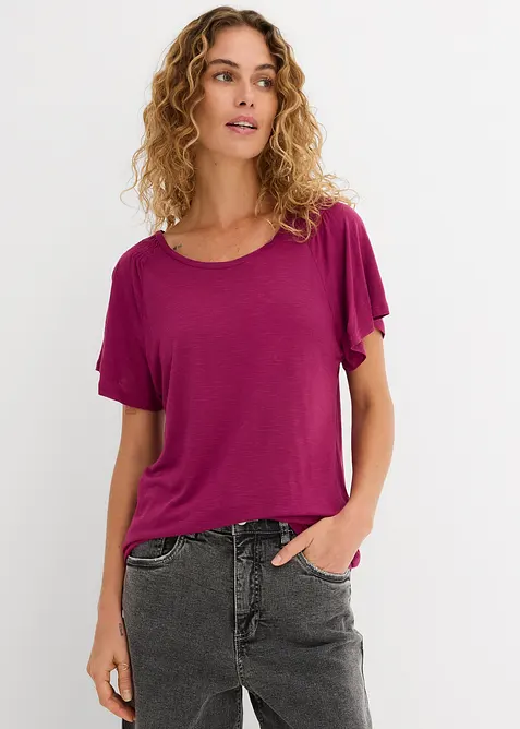 Topp i flammegarn med vingeermer, bonprix