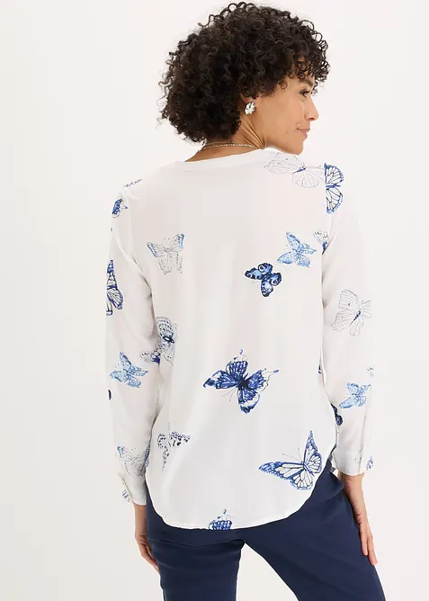 Viskose-bluse med print, bonprix
