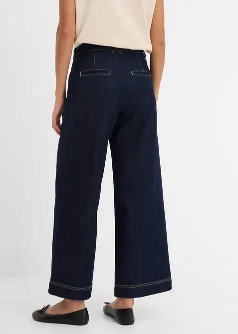 Wide Leg-jeans High Waist, komfortlinning, bonprix