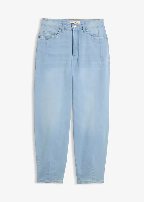 Barrel jeans, High Waist, &oslash;kologisk bomull, bonprix