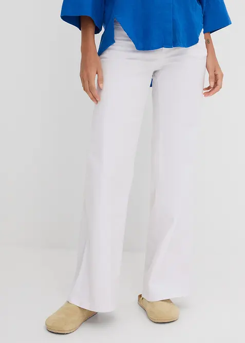 Wide Leg-jeans Mid Waist, Stretch, bonprix