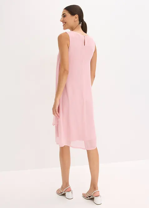 Chiffonkjole med strasspynt, bonprix