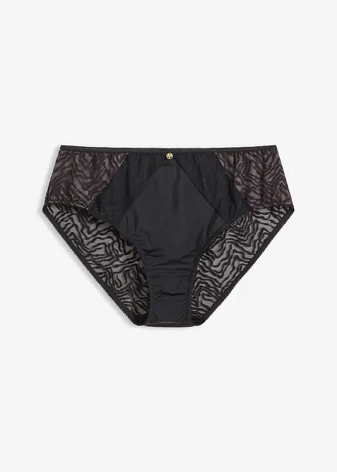 Truse med h&oslash;y midje og mesh, bonprix