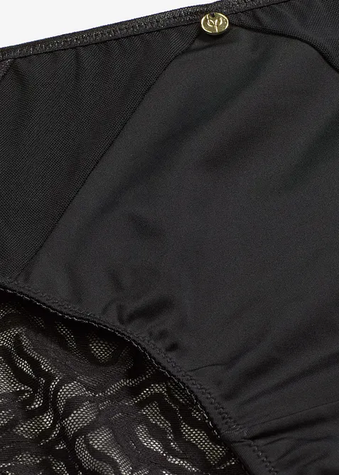 Truse med h&oslash;y midje og mesh, bonprix