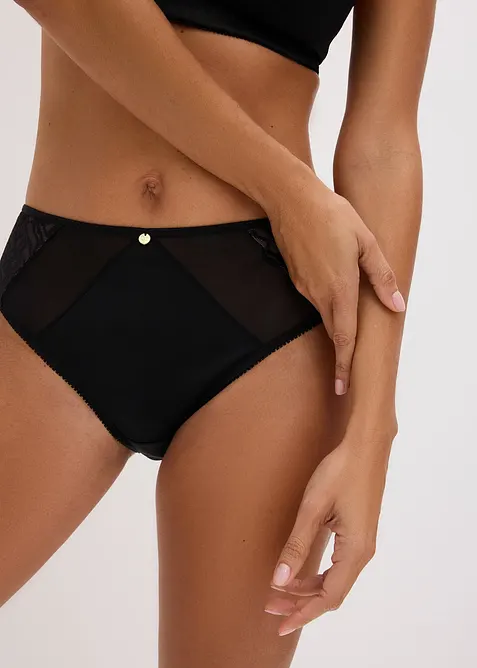 Truse med h&oslash;y midje og mesh, bonprix