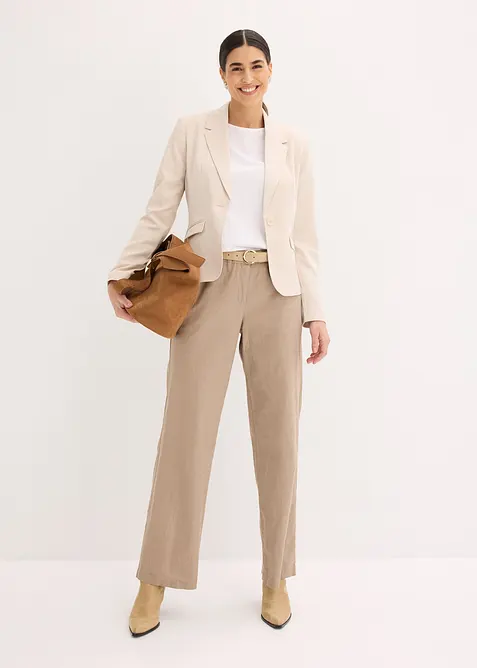 Kort blazer med klaffelommer, bonprix