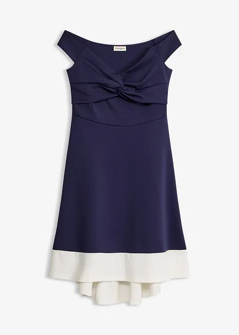 Carmen-kjole med knutedetalj, bonprix