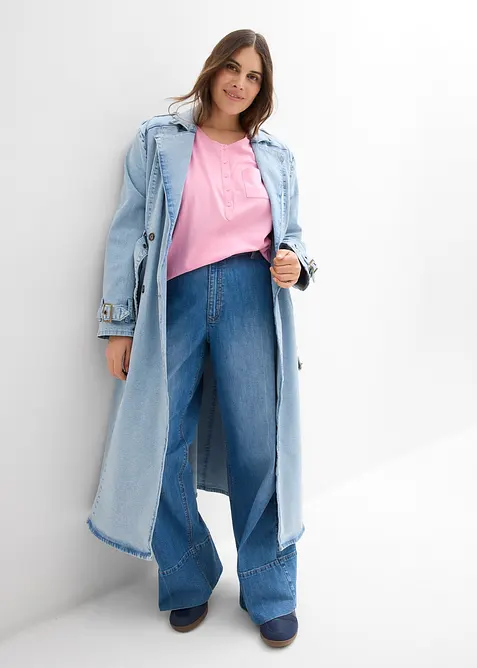 T-skjorte i bomull-/viskosemiks, bonprix