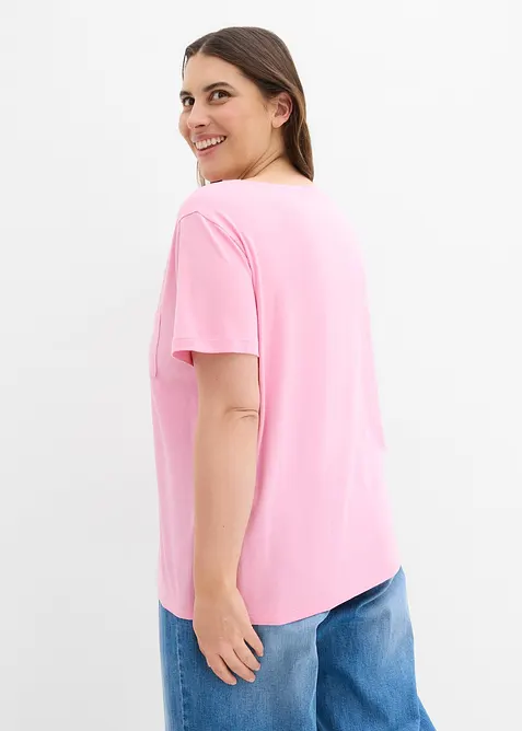 T-skjorte i bomull-/viskosemiks, bonprix